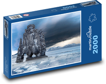 Skala v mori - príroda, ľad Puzzle 2000 dielikov - 90 x 60 cm