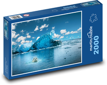 Tuleň - more, ľadovec Puzzle 2000 dielikov - 90 x 60 cm