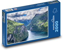 Fjorde - Norwegen, Panorama Puzzle 2000 Teile - 90 x 60 cm