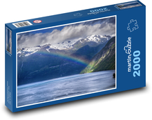 Norsko - Fjordy, duha Puzzle 2000 dílků - 90 x 60 cm