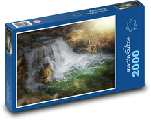 Vodopád - řeka, krajina Puzzle 2000 dílků - 90 x 60 cm