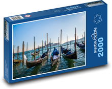 Benátky - gondola, lodě Puzzle 2000 dílků - 90 x 60 cm