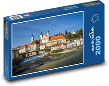 Steyr - Rakousko, řeka Puzzle 2000 dílků - 90 x 60 cm