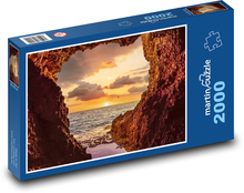 Meereshöhle - Sonnenuntergang, Ozean Puzzle 2000 Teile - 90 x 60 cm