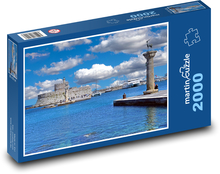 Hrad - more, maják Puzzle 2000 dielikov - 90 x 60 cm