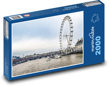 London Wheel - Fluss, England Puzzle 2000 Teile - 90 x 60 cm