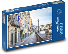 Promenáda u řeky - Florencie, Itálie Puzzle 2000 - 90x60 cm