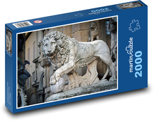 Socha leva - námesí Piazza Della Signoria, Taliansko Puzzle 2000 dielikov - 90 x 60 cm