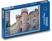 Medieval castle - Rhodes, stone Puzzle 2000 pieces - 90 x 60 cm