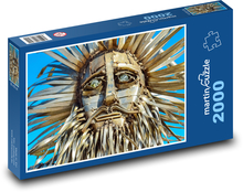 Zeus - alter Gott, Statue Puzzle 2000 Teile - 90 x 60 cm
