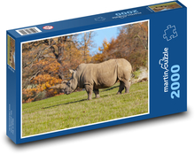 Nosorožec - divoká zvěř, Afrika Puzzle 2000 dílků - 90 x 60 cm