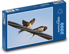 Auf einem Draht schlucken - Vogel, Tier Puzzle 2000 Teile - 90 x 60 cm