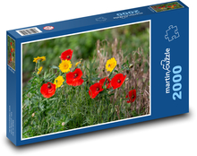 Mohn - Blumen, Wiese Puzzle 2000 Teile - 90 x 60 cm