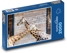 Giraffen - Tiere, Paar Puzzle 2000 Teile - 90 x 60 cm