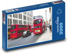 Autobus v Londýne - taxi, doprava Puzzle 2000 dielikov - 90 x 60 cm