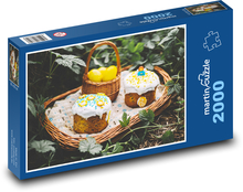 Veľkonočné - cupcakes, piknik Puzzle 2000 dielikov - 90 x 60 cm