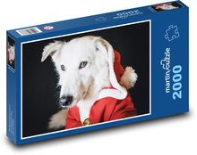 Welpe - Weihnachtsanzug, Tier Puzzle 2000 Teile - 90 x 60 cm