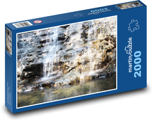 Wasserfälle - Fluss, Steine Puzzle 2000 Teile - 90 x 60 cm