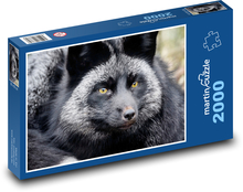 Strieborná líška - cicavec, zviera Puzzle 2000 dielikov - 90 x 60 cm