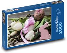 Easter egg - flower, decoration Puzzle 2000 pieces - 90 x 60 cm
