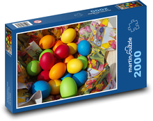 Barevná vajíčka - velikonoční, vejce Puzzle 2000 dílků - 90 x 60 cm