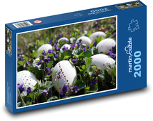 Kraslice - fialka, velikonoce Puzzle 2000 dílků - 90 x 60 cm