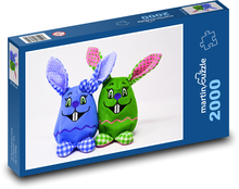 Veľkonočný zajačik - hračka, dekorácia Puzzle 2000 dielikov - 90 x 60 cm