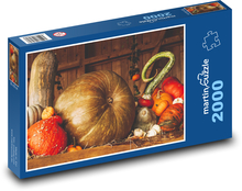 Olbrzymia dynia - jesień, zbiory Puzzle 2000 elementów - 90x60 cm
