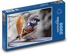Spatzen - Frost, Feder Puzzle 2000 Teile - 90 x 60 cm