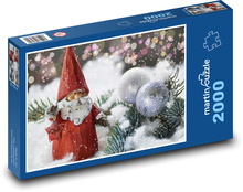 Święty Mikołaj - Boże Narodzenie, dekoracje Puzzle 2000 elementów - 90x60 cm