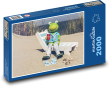 Frosch - Urlaub, Strand Puzzle 2000 Teile - 90 x 60 cm