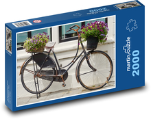 Fahrrad - Dekoration, Retro Puzzle 2000 Teile - 90 x 60 cm
