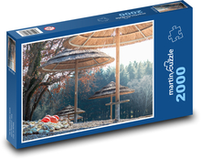 Slnečníky - pláž, leto Puzzle 2000 dielikov - 90 x 60 cm