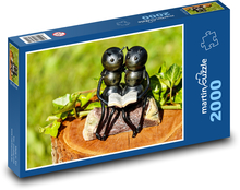Mravenci - umělecké dílo, pařez Puzzle 2000 - 90x60 cm
