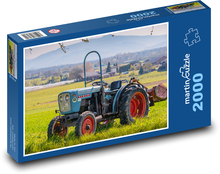 Traktor - starožitné auto, retro Puzzle 2000 dílků - 90 x 60 cm