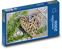 Srdce - milovat, romantika  Puzzle 2000 dílků - 90 x 60 cm