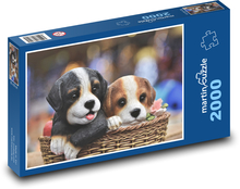 Figurka pies - dekoracja, zwierzęta domowe Puzzle 2000 elementów - 90x60 cm