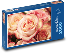 Ruže - okvetné lístky, kvety Puzzle 2000 dielikov - 90 x 60 cm