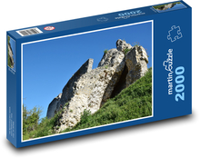 Ruiny - zamek, skały Puzzle 2000 elementów - 90x60 cm