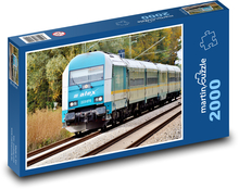 Lokomotiva - železnice, vlak Puzzle 2000 dílků - 90 x 60 cm