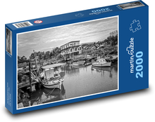 Lodě - rybářský přístav, moře Puzzle 2000 dílků - 90 x 60 cm