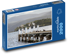 Pelikan - Vogel, Seebrücke Puzzle 2000 Teile - 90 x 60 cm