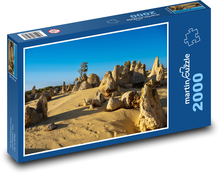 Púšť - západ slnka, Národný park Nambung Puzzle 2000 dielikov - 90 x 60 cm