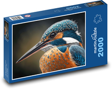 Ledňáček - bird portrait, animal Puzzle 2000 pieces - 90 x 60 cm