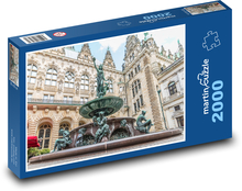 Hamburg - Ratusz, Fontanna Puzzle 2000 elementów - 90x60 cm