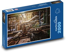 Továreň - budova, trubica Puzzle 2000 dielikov - 90 x 60 cm