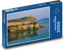Cape Greco - Kypr, mořská vesnice Puzzle 2000 dílků - 90 x 60 cm
