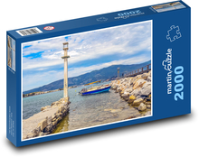 Řecko - lodě, moře Puzzle 2000 dílků - 90 x 60 cm