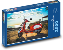 Roter Roller, Meer Puzzle 2000 Teile - 90 x 60 cm