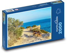 Výhľad na more - útes, krajina Puzzle 2000 dielikov - 90 x 60 cm